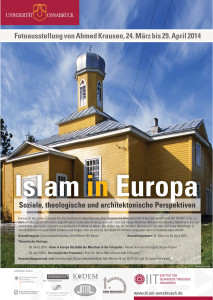Plakat Fotoausstellung "Islam in Europa" an Universitätsbibliothek Osnabrück
