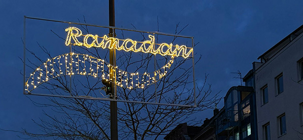 Ramadan-Beleuchtung in Köln.